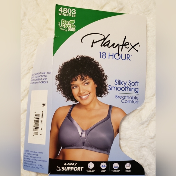 Playtex Women's 18 Hour Silky Soft Smoothing Wireless Bra - Picture 3 of 6